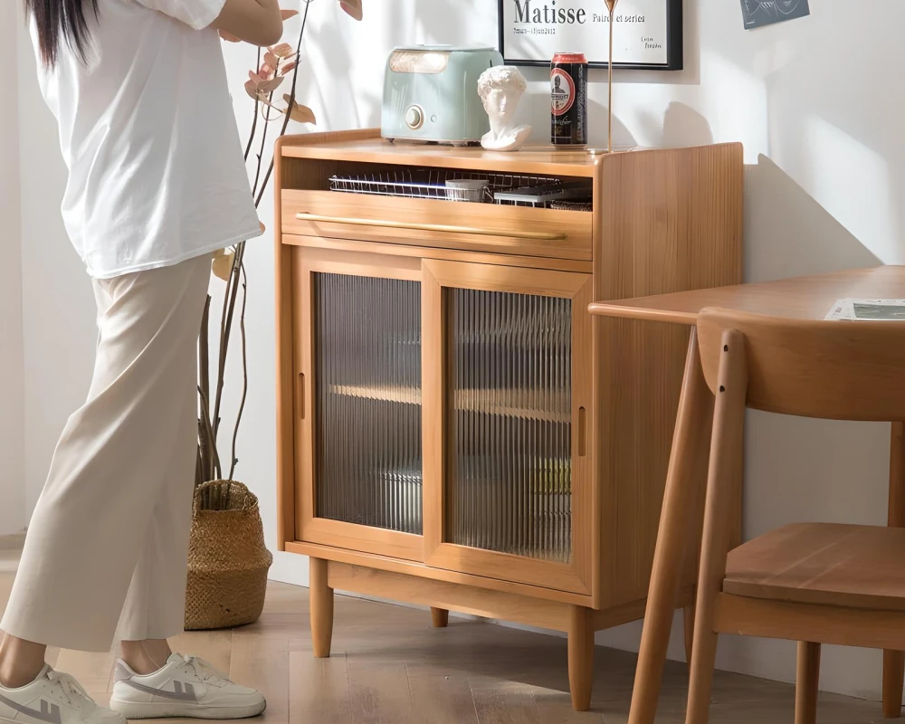 glass front buffet sideboard